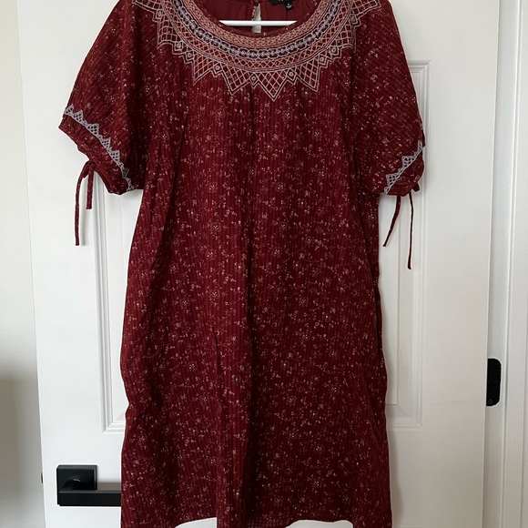 Madewell Embroidered Puff-Sleeve Babydoll Dress - Picture 2 of 3